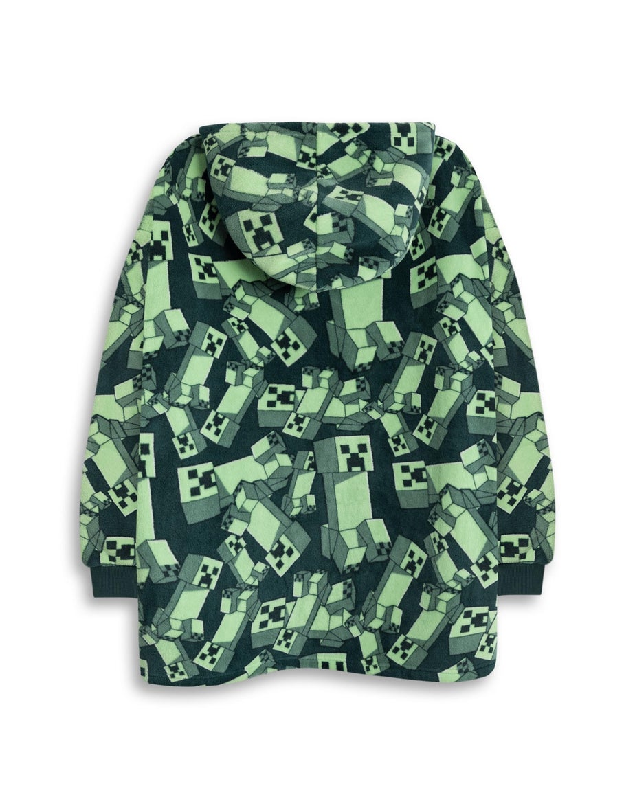Vanilla Underground Minecraft Kids Green Blanket Hoodie
