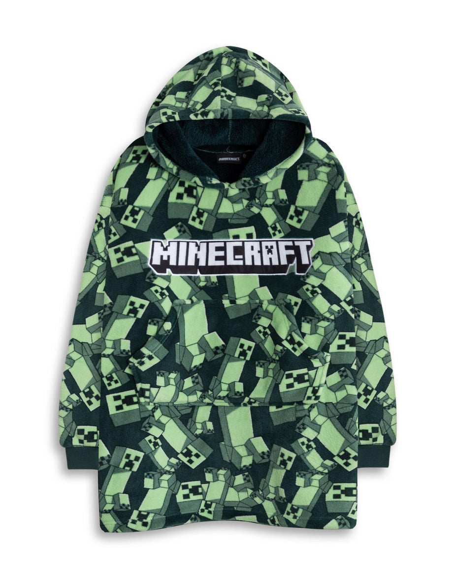 Vanilla Underground Minecraft Kids Green Blanket Hoodie
