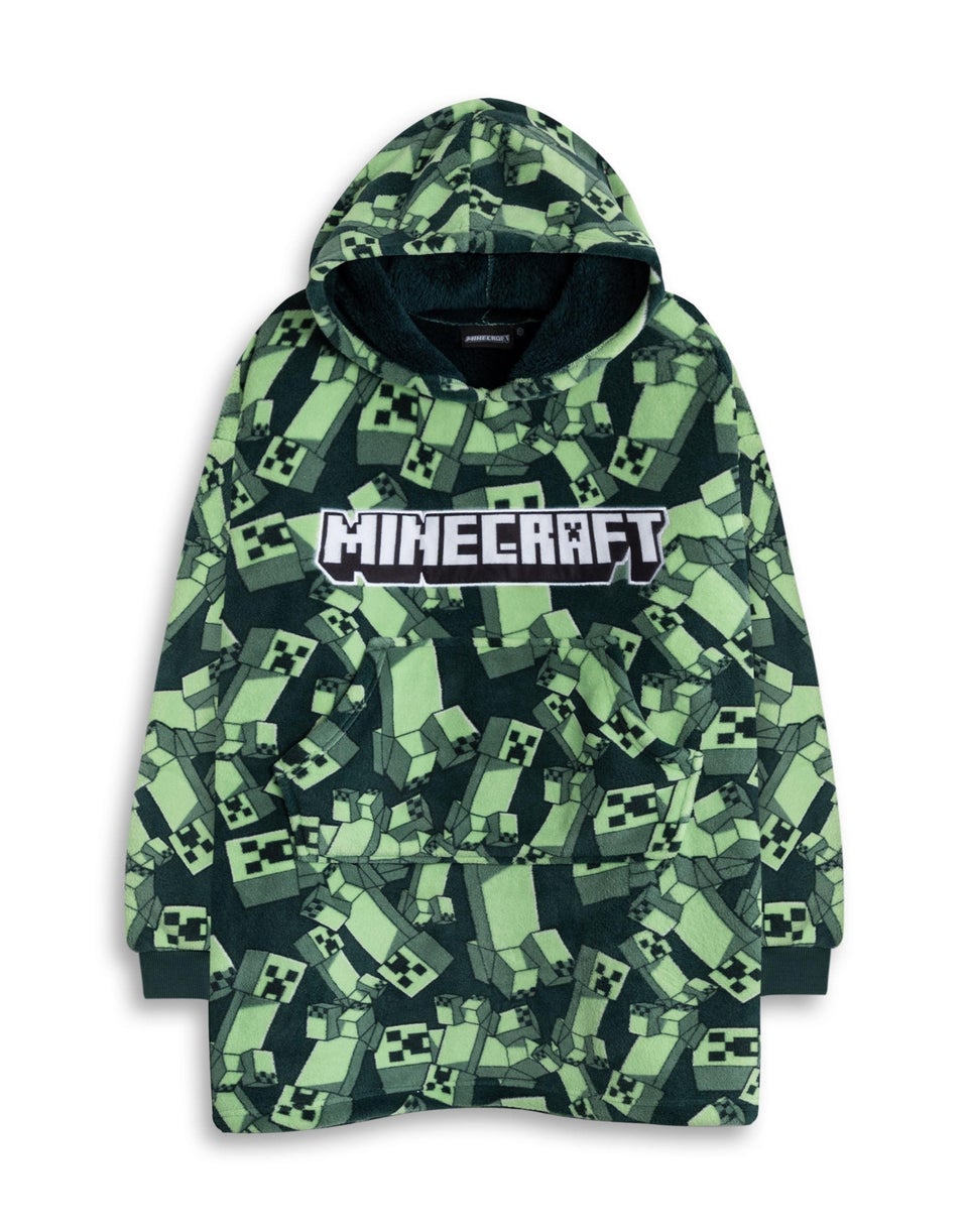 Vanilla Underground Minecraft Kids Green Blanket Hoodie