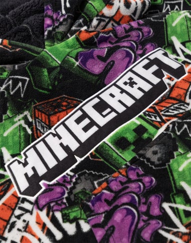Vanilla Underground Minecraft Kids Multicoloured Blanket Hoodie