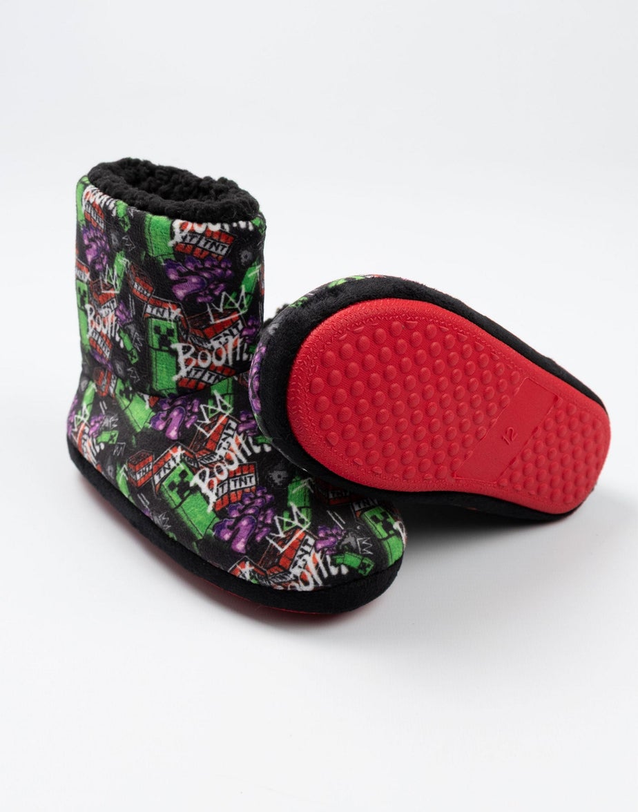 Minecraft Kids Multicolor Slipper Boots (Older 11-5 years)