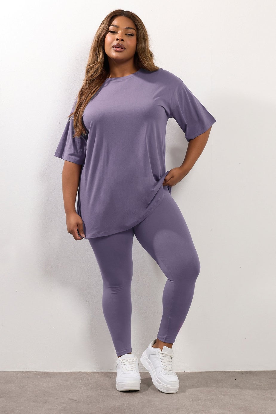 Yours Curve Purple Leggings