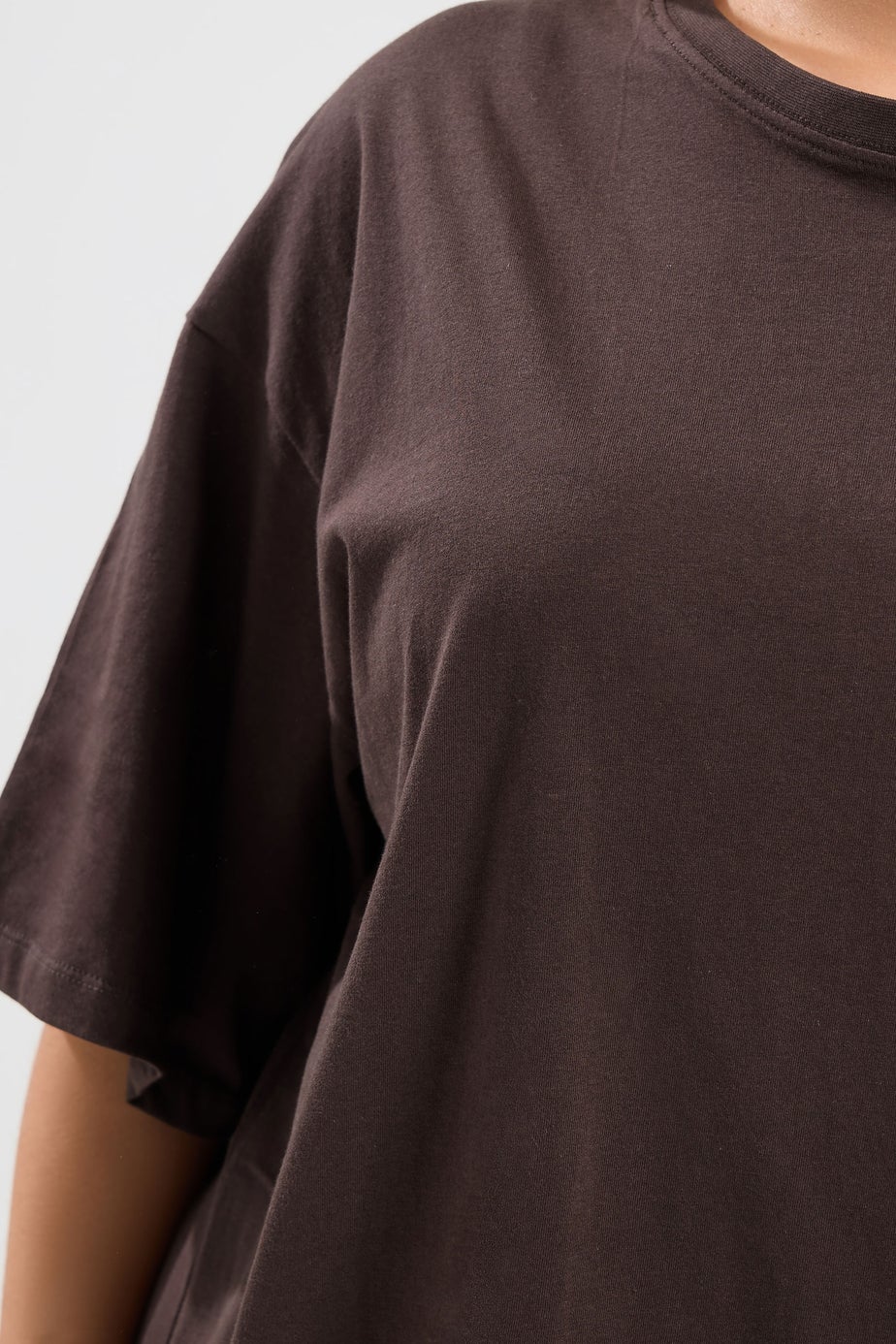Yours Curve Chocolate Brown Relaxed Longline T-Shirt
