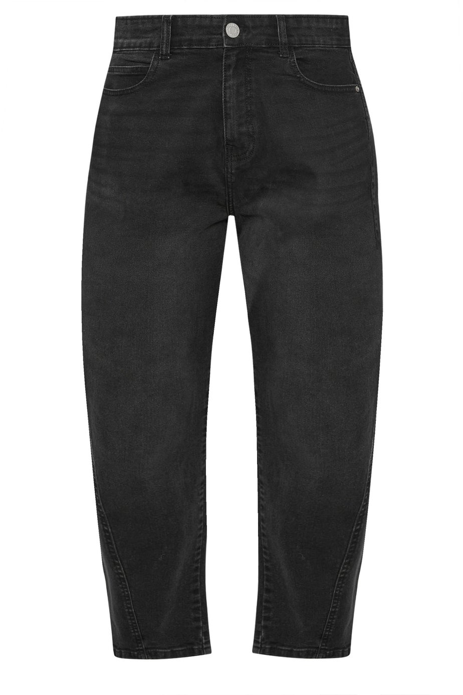 Yours Curve Black Washed Carrot Leg Jeans