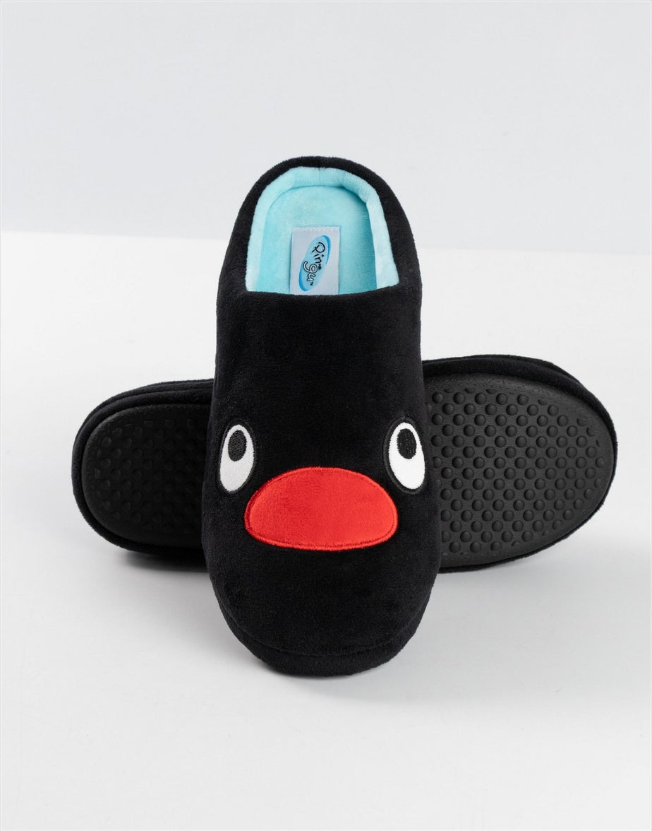 Pingu Black Mule Slippers