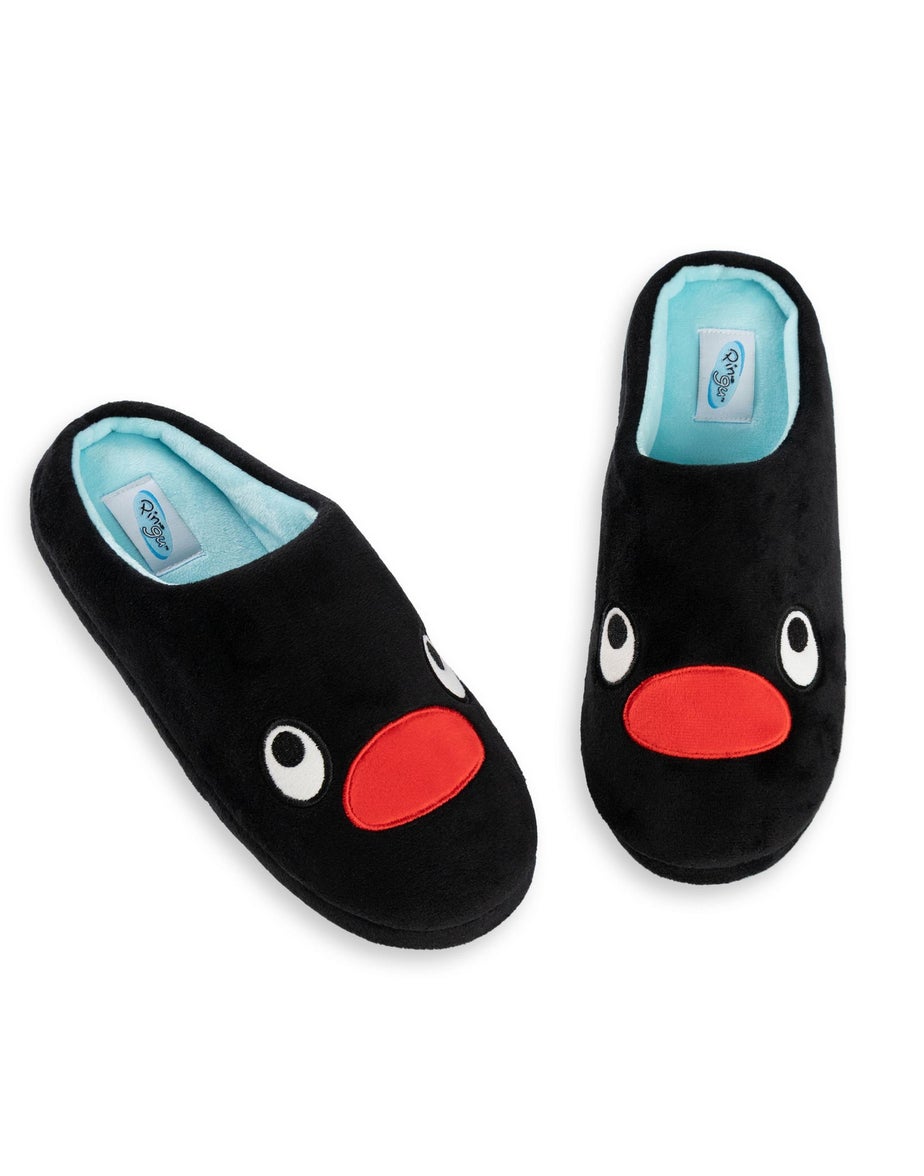Pingu Black Mule Slippers
