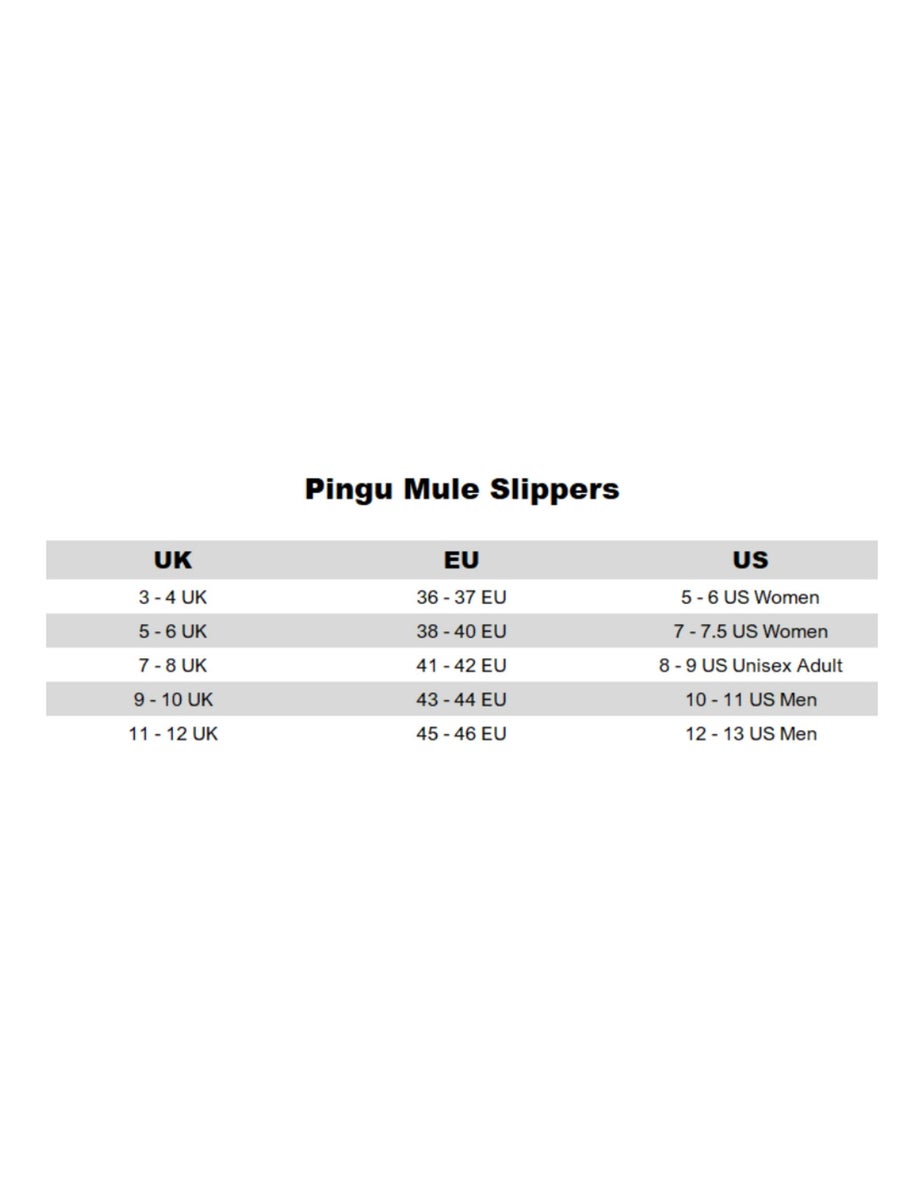 Pingu Black Mule Slippers