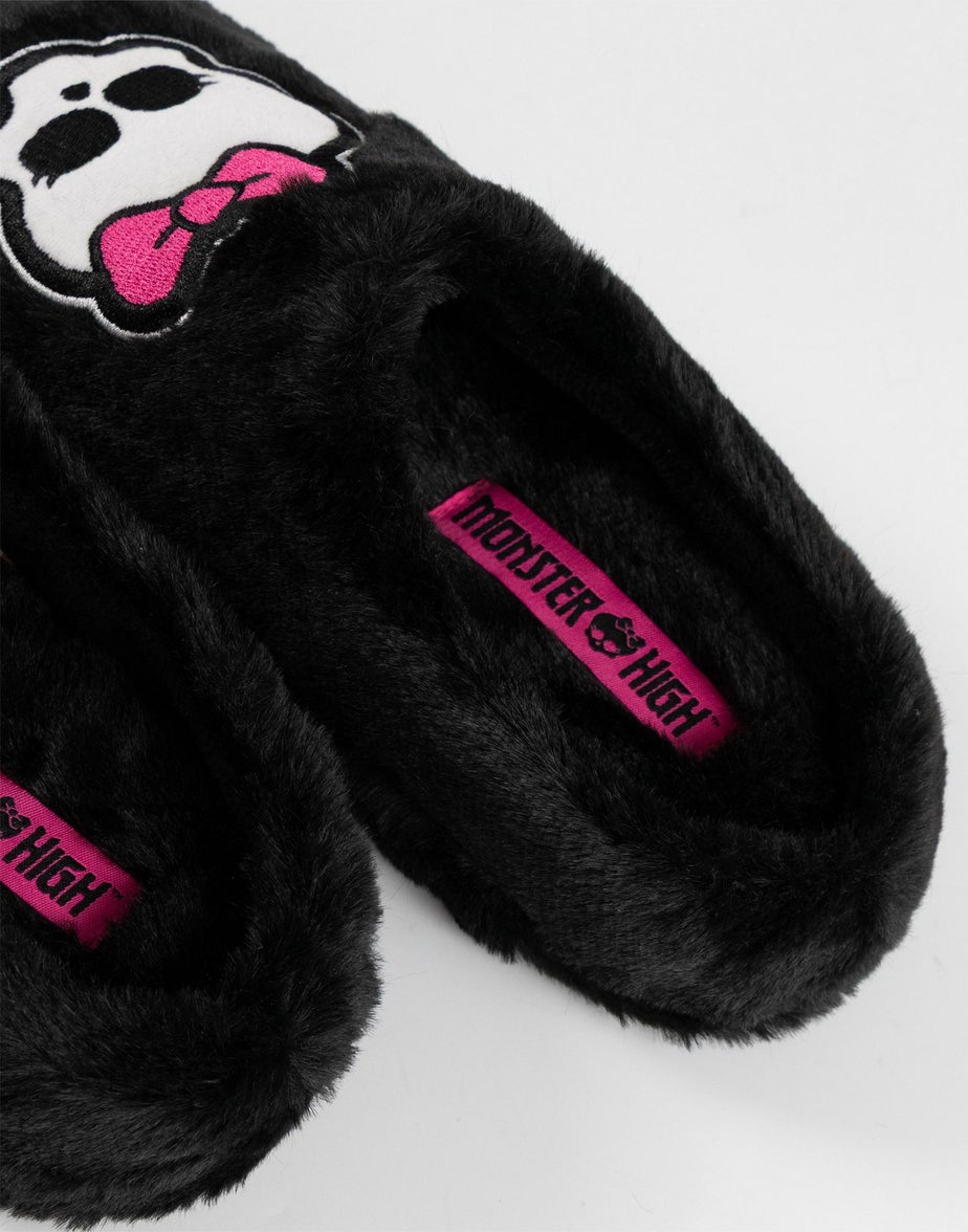 Monster High Black Mule Slippers