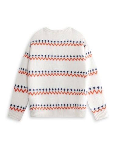Bluey Cream With Multicolored Stripes Christmas Jumper