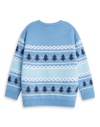Vanilla Underground Bluey Kids Light Blue Christmas Jumper (2-7yrs)
