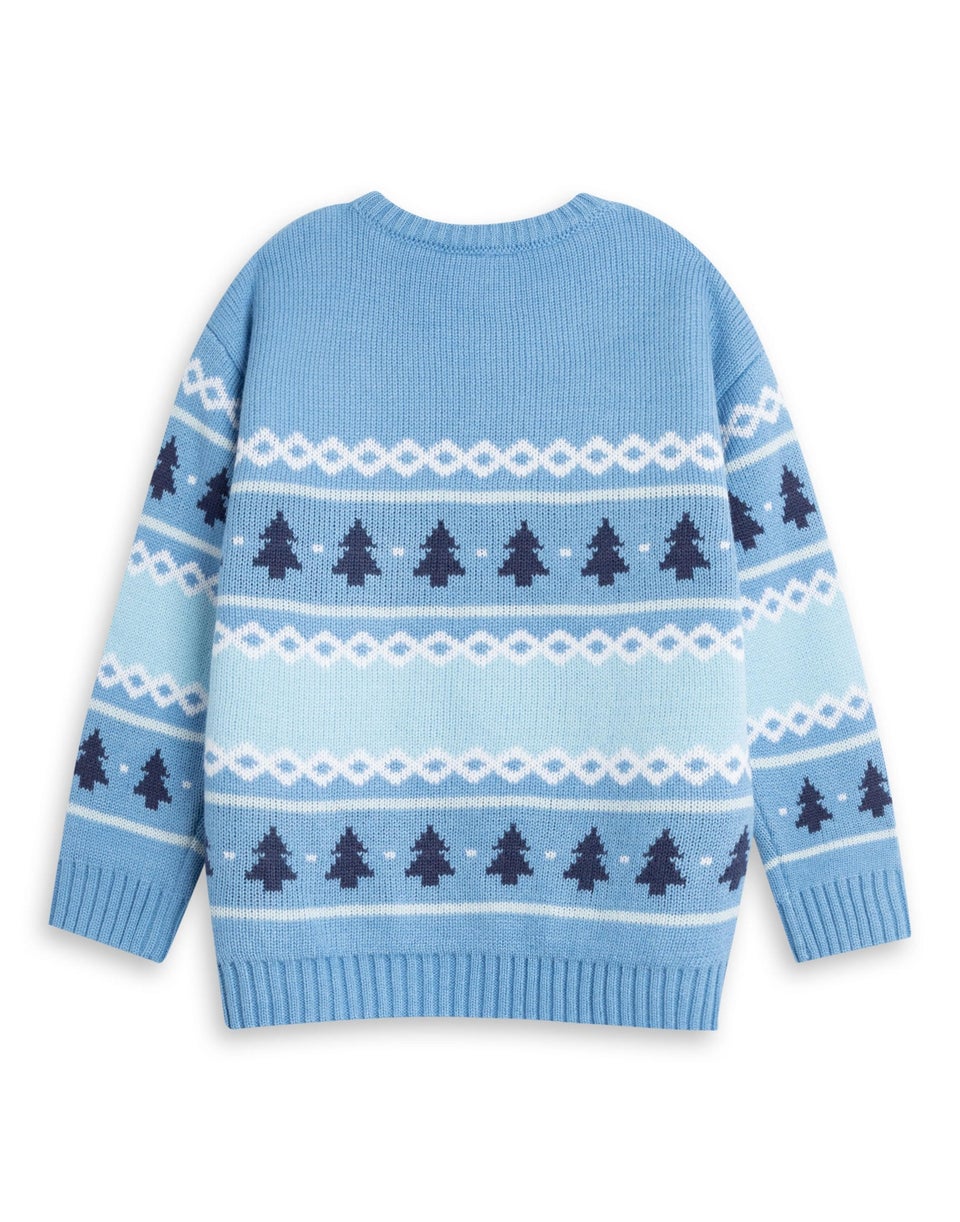 Vanilla Underground Bluey Kids Light Blue Christmas Jumper (2-7yrs)