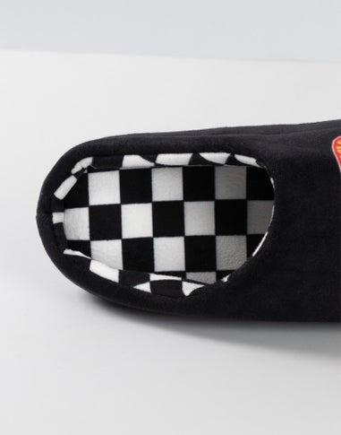 Hot Wheels Black Mule Slippers