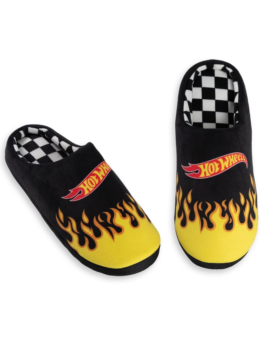 Hot Wheels Black Mule Slippers
