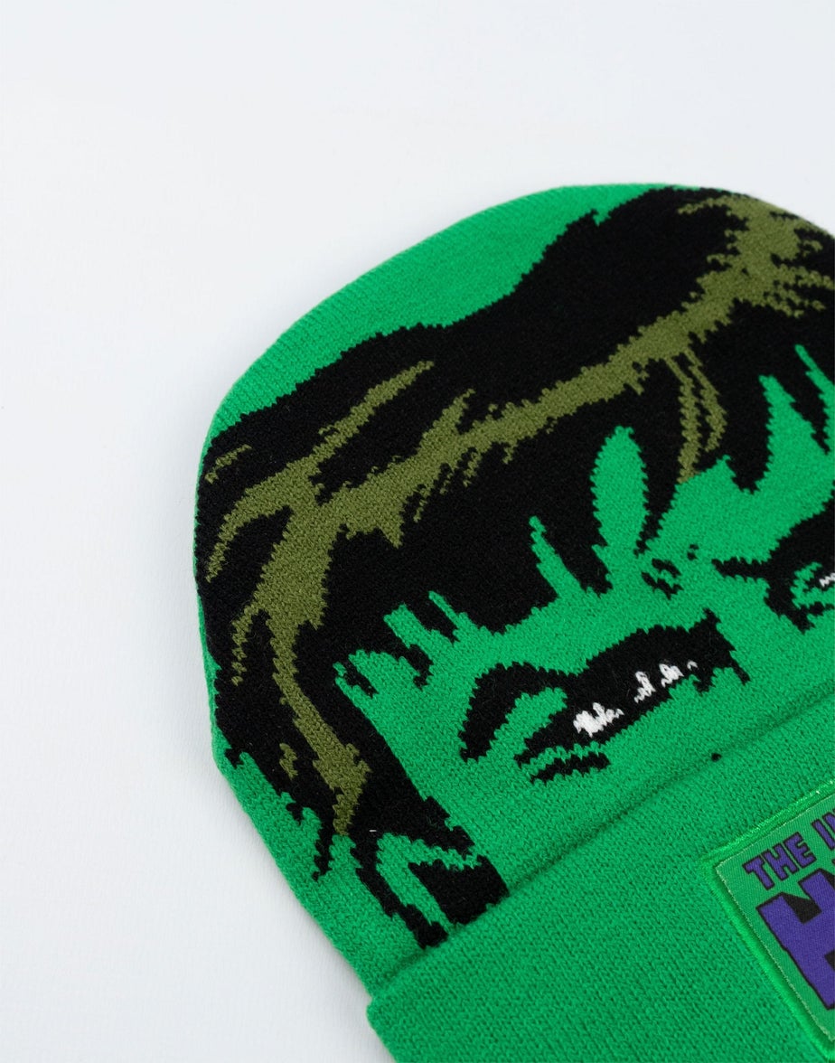Marvel The Incredible Hulk Kids Green Beanie & Gloves