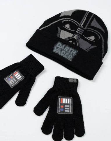 Star Wars Kids Black Beanie & Gloves