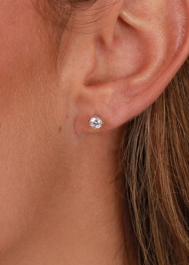 Say It With Gold Mini Classic Claw Set Earrings