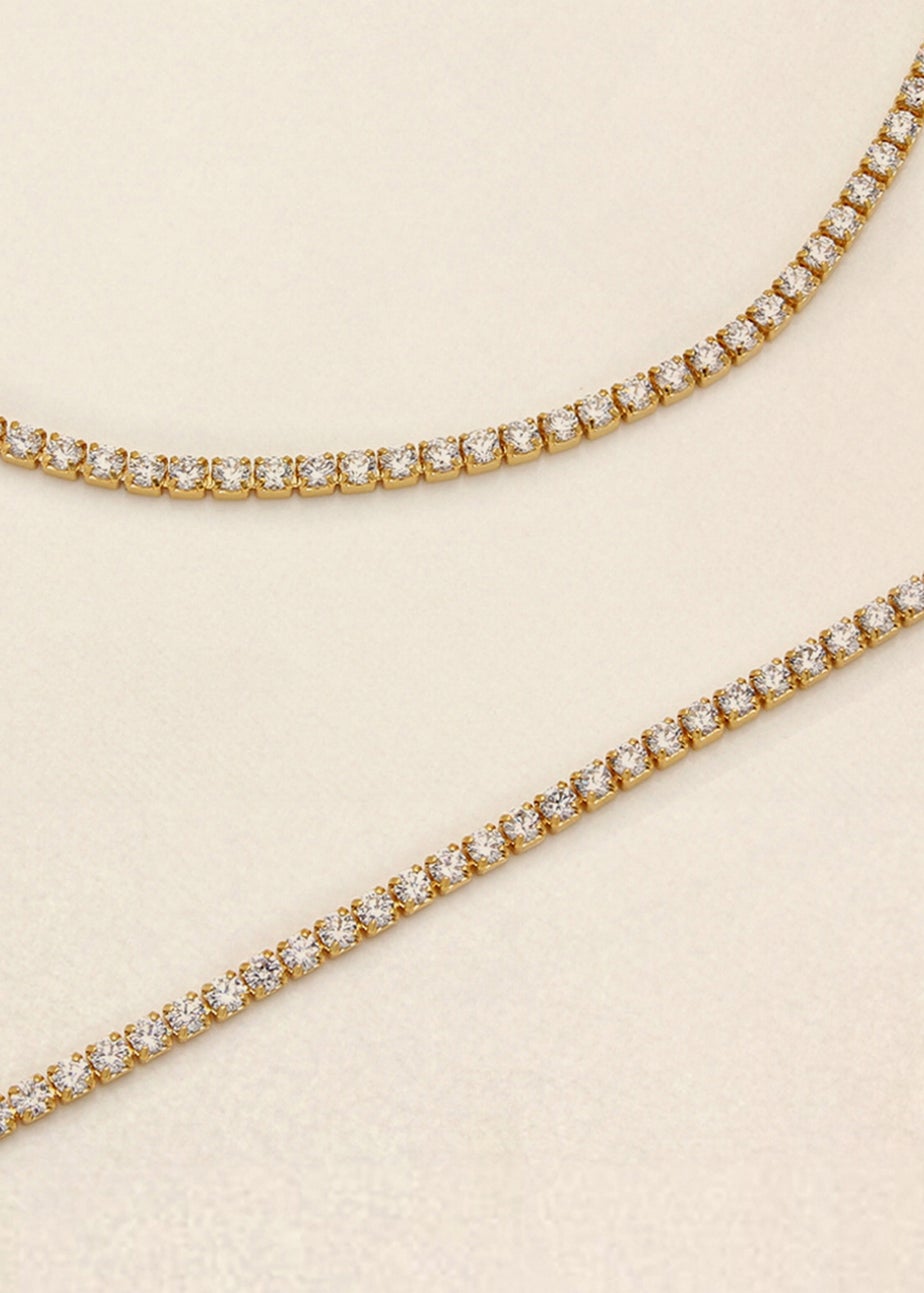 Say It With Gold Tennis Bracelet