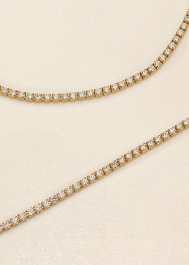 Say It With Gold Tennis Bracelet