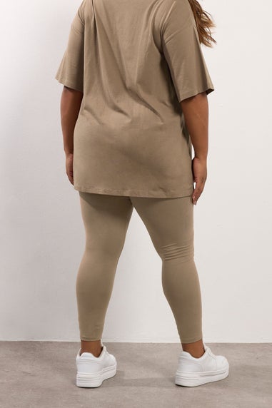 Yours Curve Natural Brown Leggings