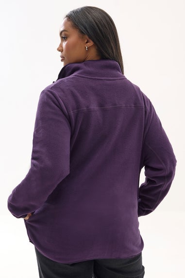 Yours Curve Purple Fleece Jacket