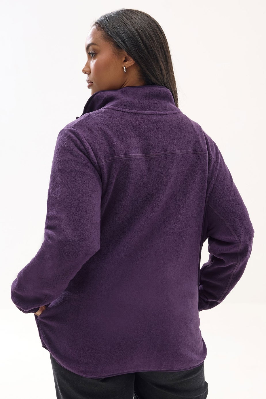 Yours Curve Purple Fleece Jacket