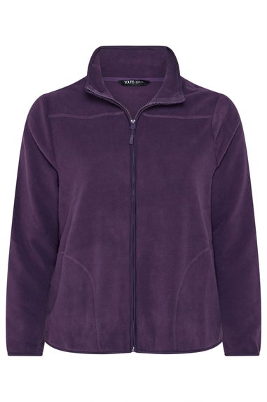 Yours Curve Purple Fleece Jacket