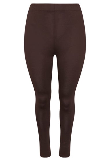 Yours Curve Chocolate Brown Leggings