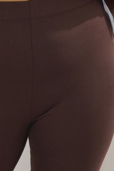 Yours Curve Chocolate Brown Leggings