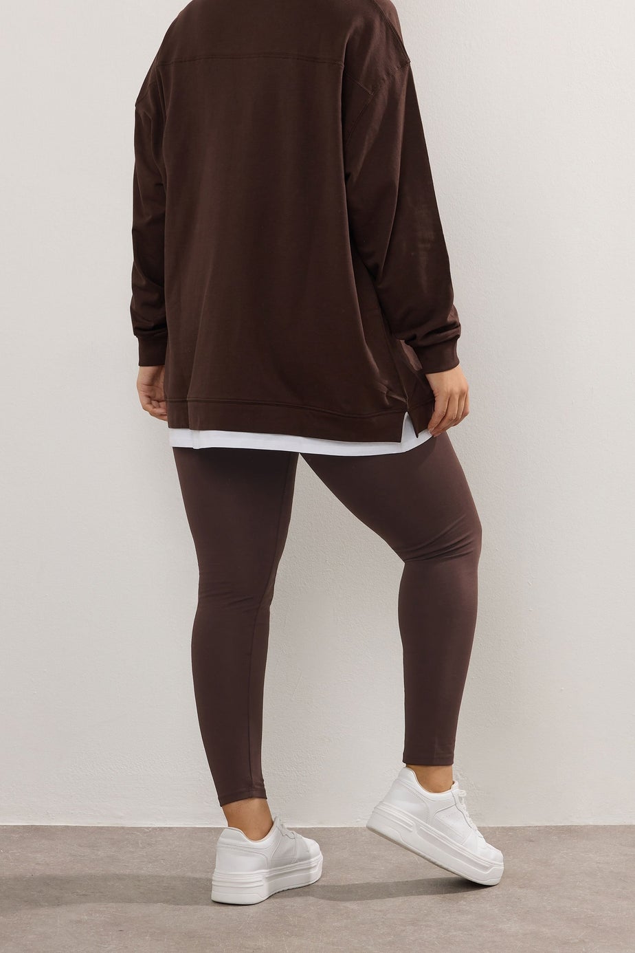 Yours Curve Chocolate Brown Leggings