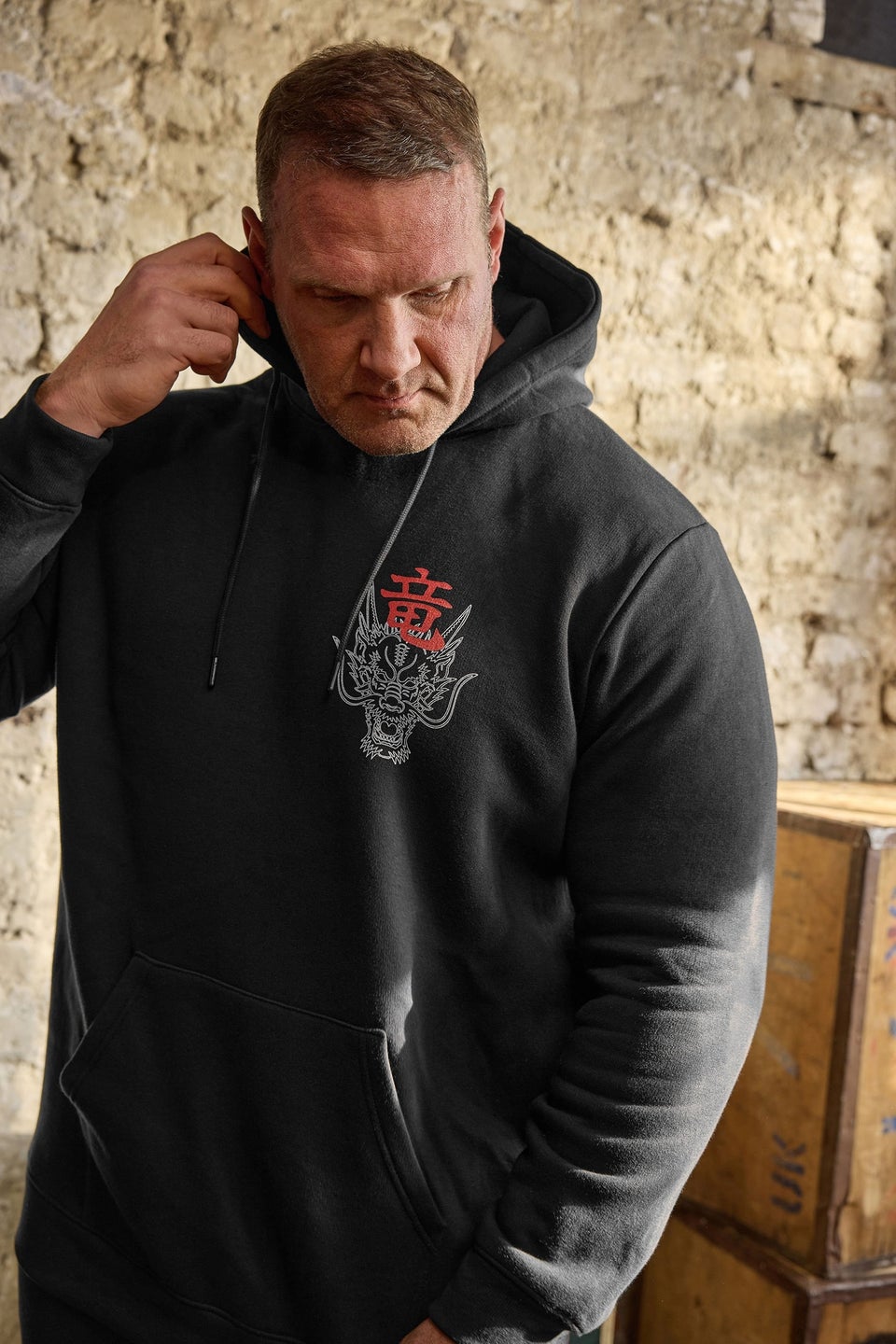 BadRhino Black Dragon Graphic Hoodie