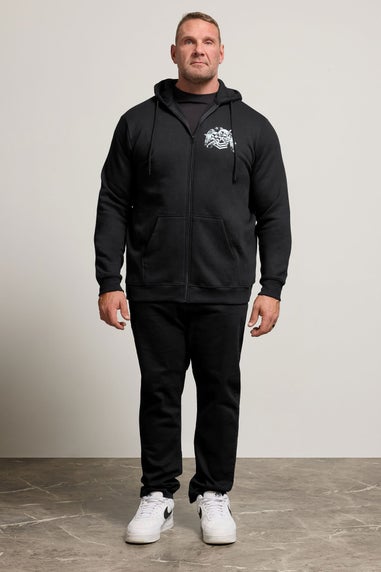 BadRhino Black Skull Military Zip Through Hoodie