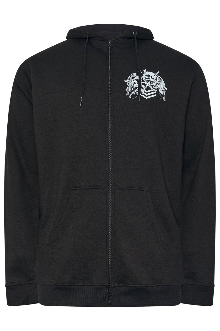 BadRhino Black Skull Military Zip Through Hoodie