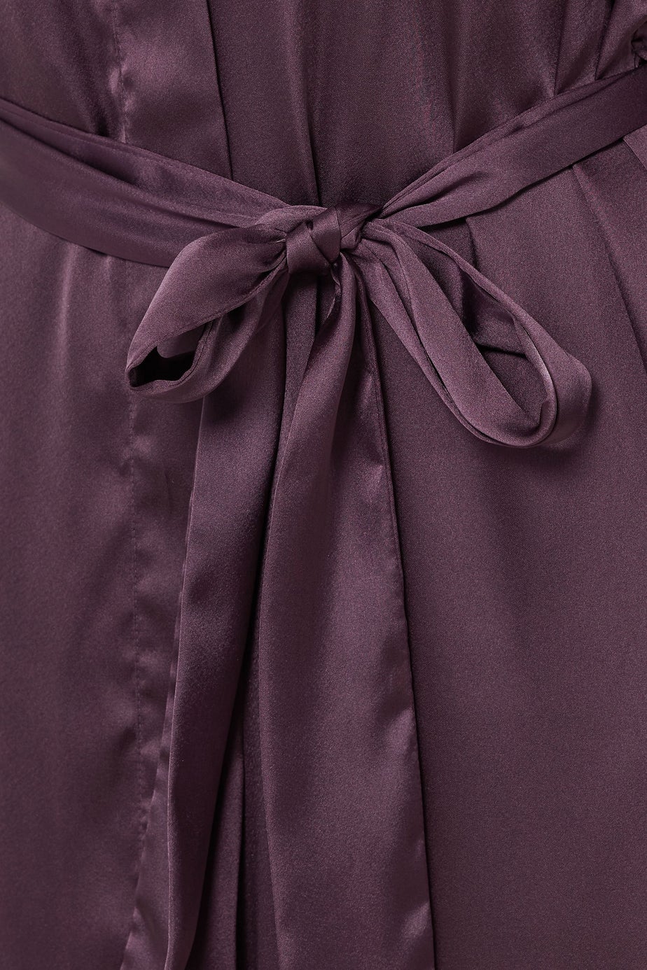 Long Tall Sally Burgundy Red Maxi Satin Robe