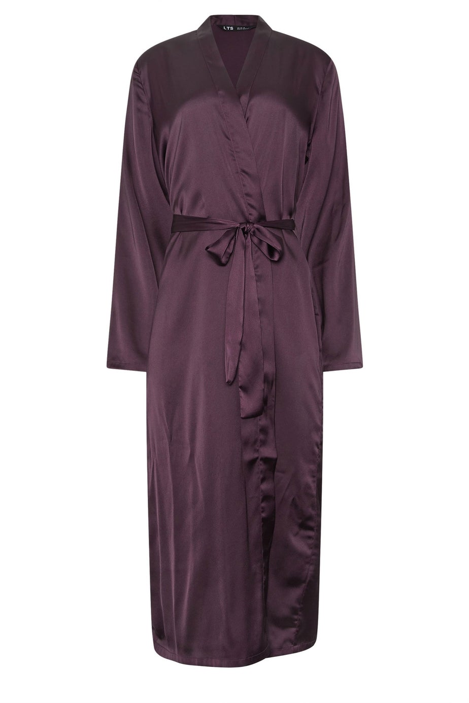 Long Tall Sally Burgundy Red Maxi Satin Robe