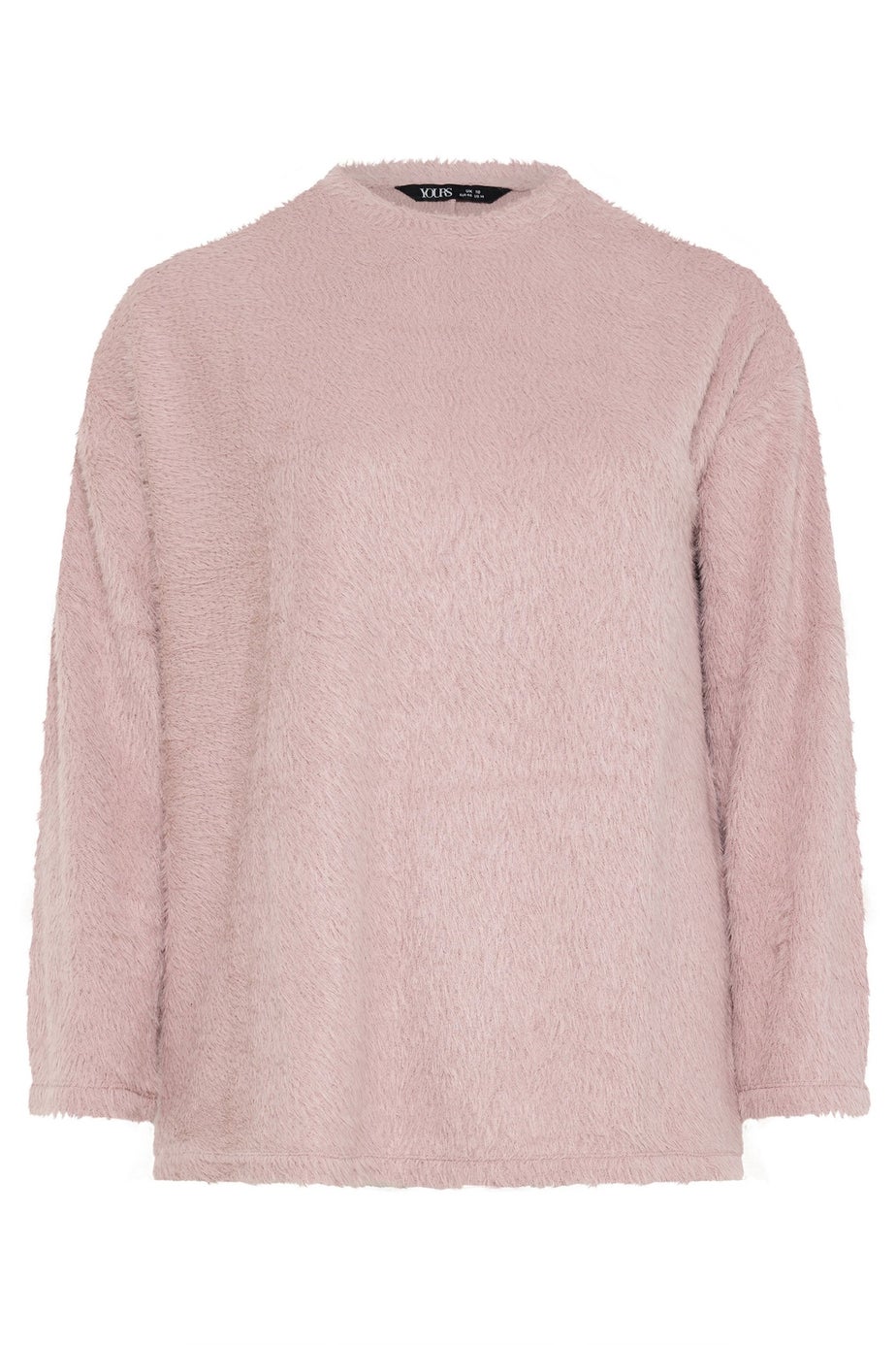 Yours Curve Pink Fluffy Knit Jumper