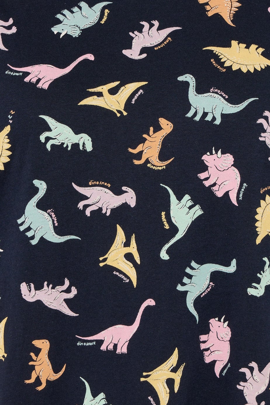 Yours Curve Navy Blue 'Dinosnore' Print Sleep Tee Nightdress