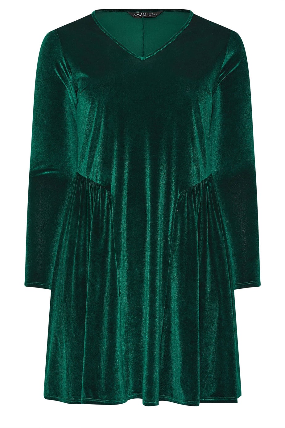 Yours Limited Curve Forest Green Velvet Skater Dress