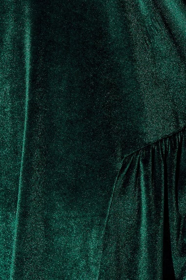 Yours Limited Curve Forest Green Velvet Skater Dress