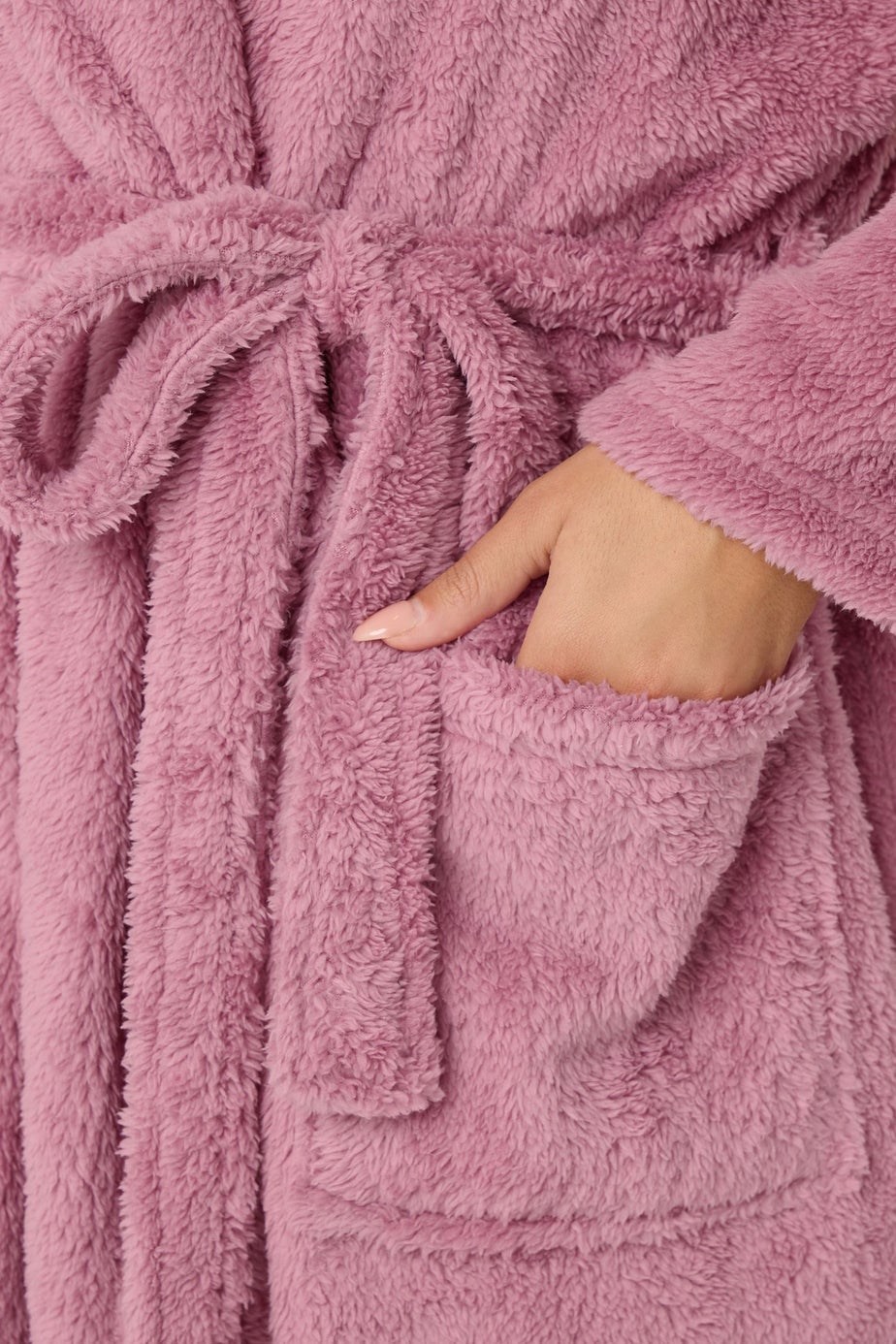 Yours Curve Pink Shawl Dressing Gown