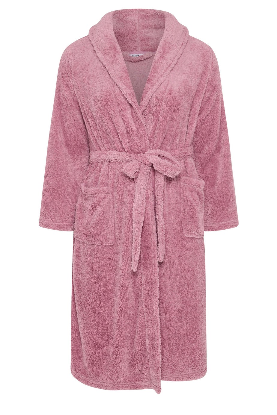 Yours Curve Pink Shawl Dressing Gown