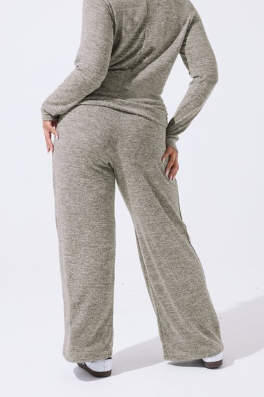 Yours Limited Curve Natural Brown Fold Over Trousers