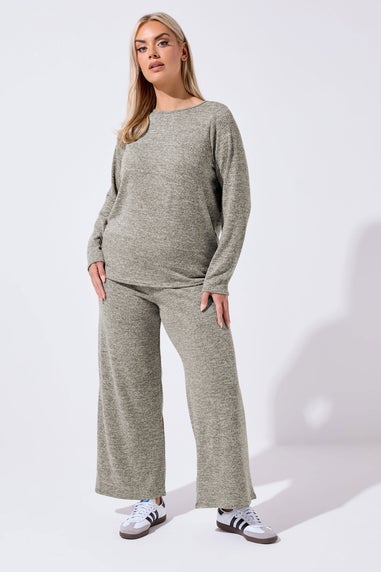 Yours Limited Curve Natural Brown Long Sleeve Top