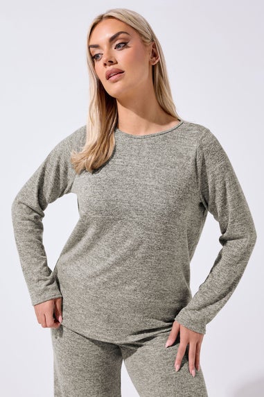 Yours Limited Curve Natural Brown Long Sleeve Top