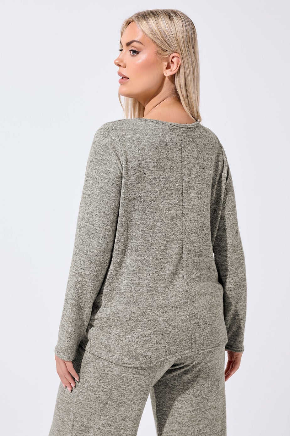 Yours Limited Curve Natural Brown Long Sleeve Top