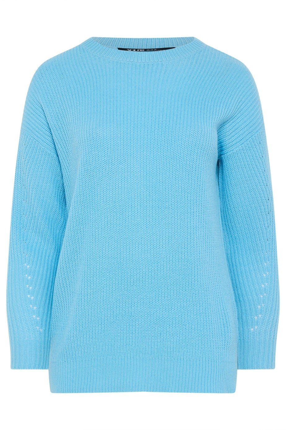 Yours Curve Light Blue Drop Shoulder Jumper