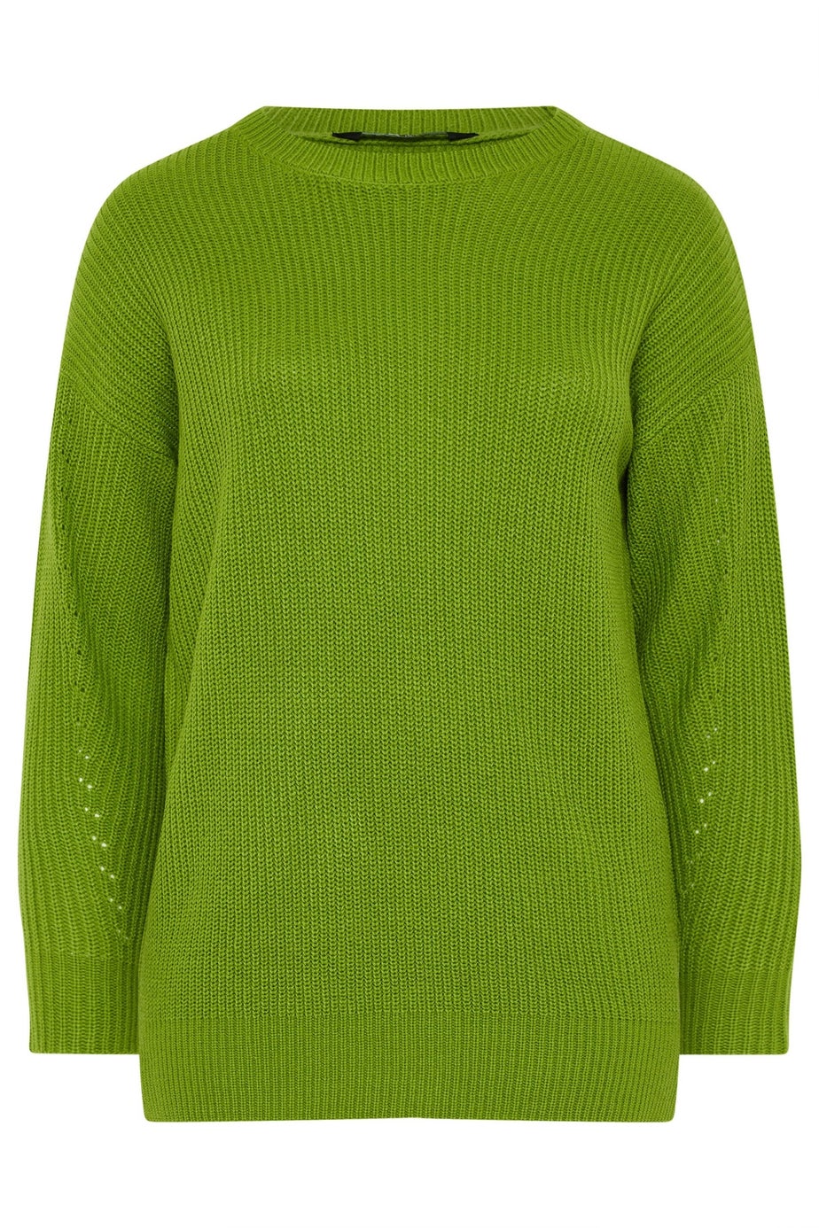 Yours Curve Green Drop Shoulder Jumper