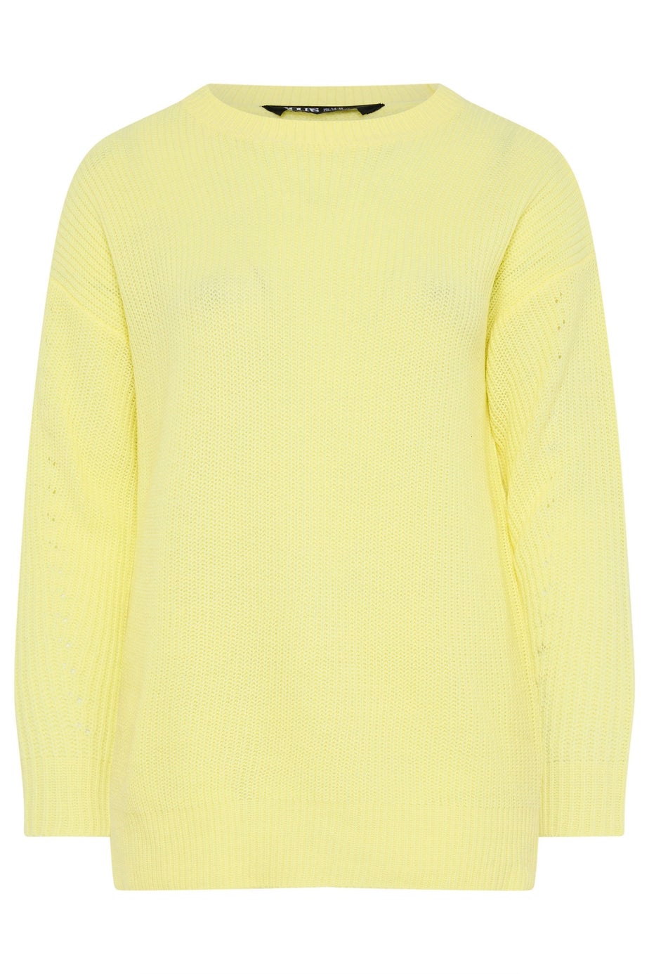 Yours Curve Butter Yellow Drop Shoulder Jumper