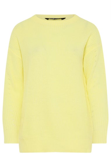 Yours Curve Butter Yellow Drop Shoulder Jumper