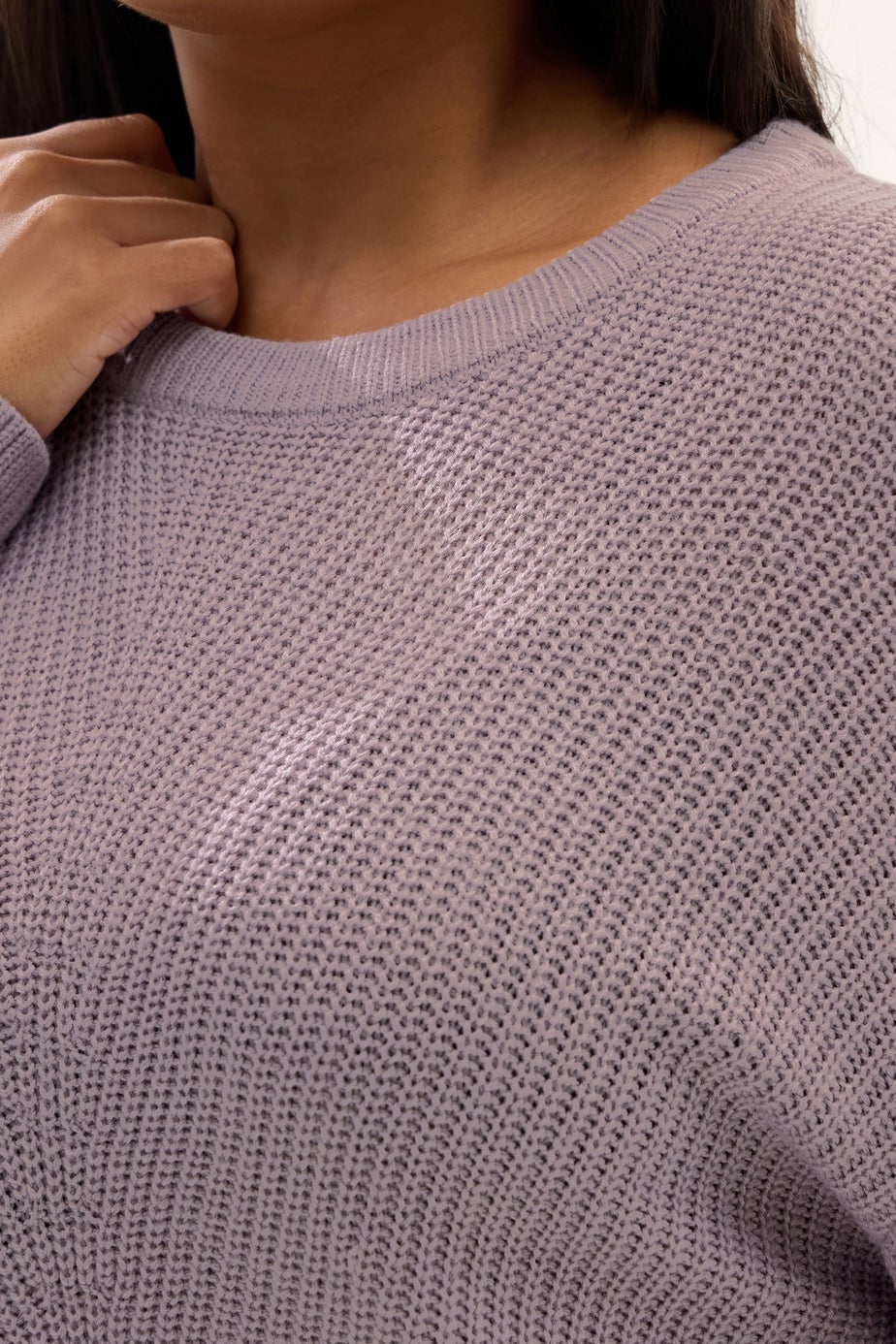 Yours Curve Light Purple Essential Knitted Jumper