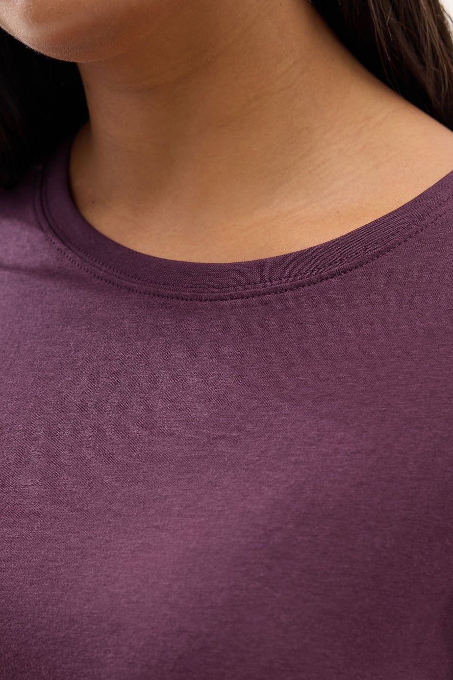 Yours Curve Burgundy Red T-Shirt & Legging Set